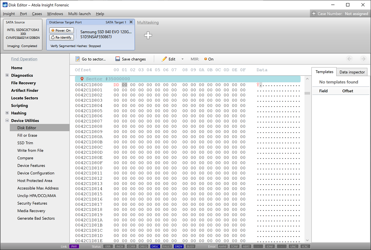 Changing one byte in Disk Editor