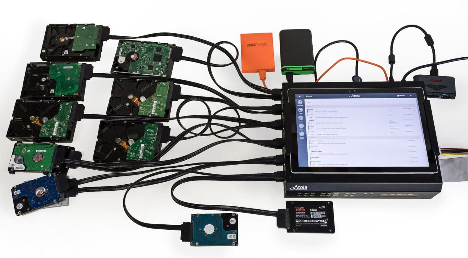 Forensic imager. Handling multiple drives